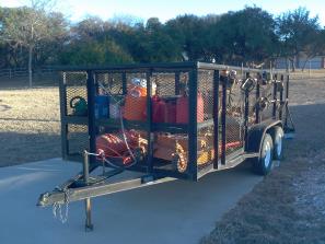 Front and side view of trailer