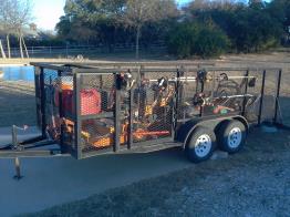 Curb side view of the trailer